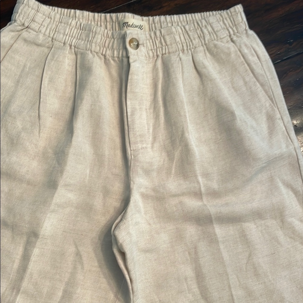 Madewell Light Tan Linen Trousers